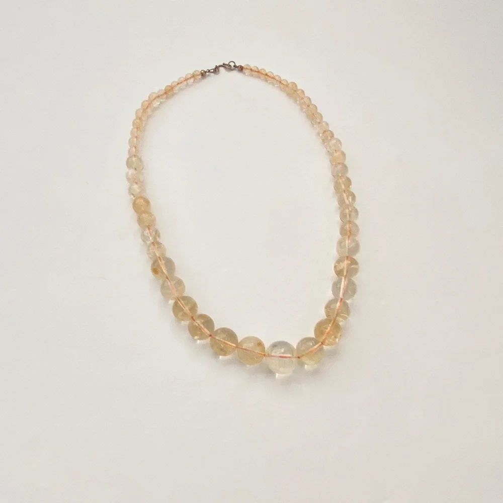 Natural Citrine Gemstone Necklace